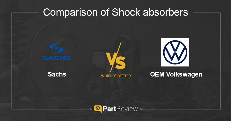 Comparison of shock absorbers Sachs and OEM Volkswagen
