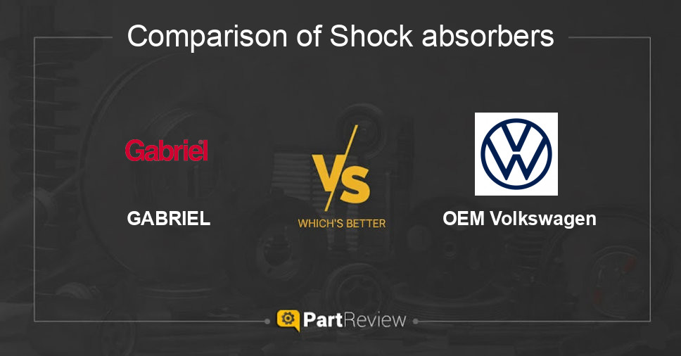 Comparison of shock absorbers GABRIEL and OEM Volkswagen