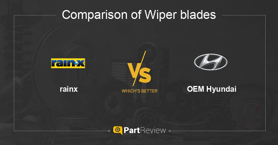 Comparison of wiper blades rainx and OEM Hyundai
