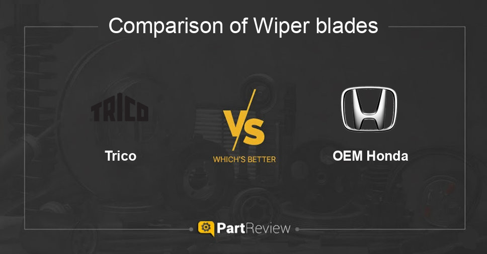 Comparison of wiper blades Trico and OEM Honda