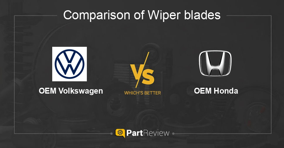 Comparison of wiper blades OEM Volkswagen and OEM Honda