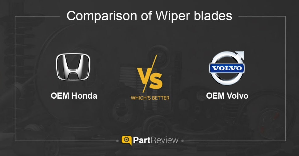 Comparison of wiper blades OEM Honda and OEM Volvo