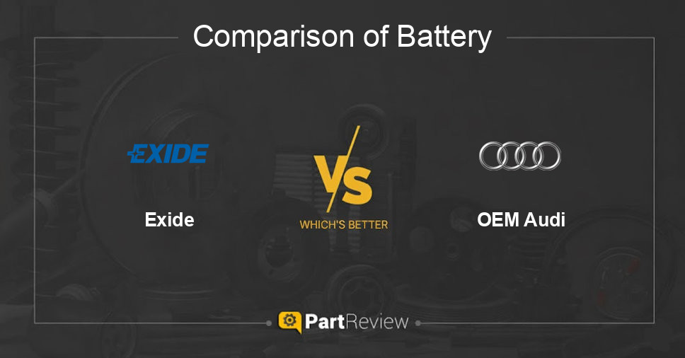 Comparison of battery Exide and OEM Audi