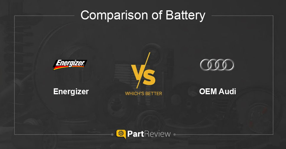 Comparison of battery Energizer and OEM Audi