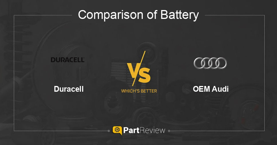 Comparison of battery Duracell and OEM Audi