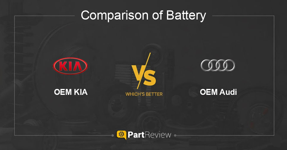 Comparison of battery OEM KIA and OEM Audi