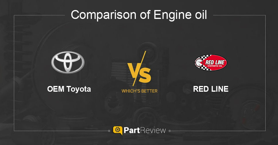 Comparison of engine oil OEM Toyota and RED LINE