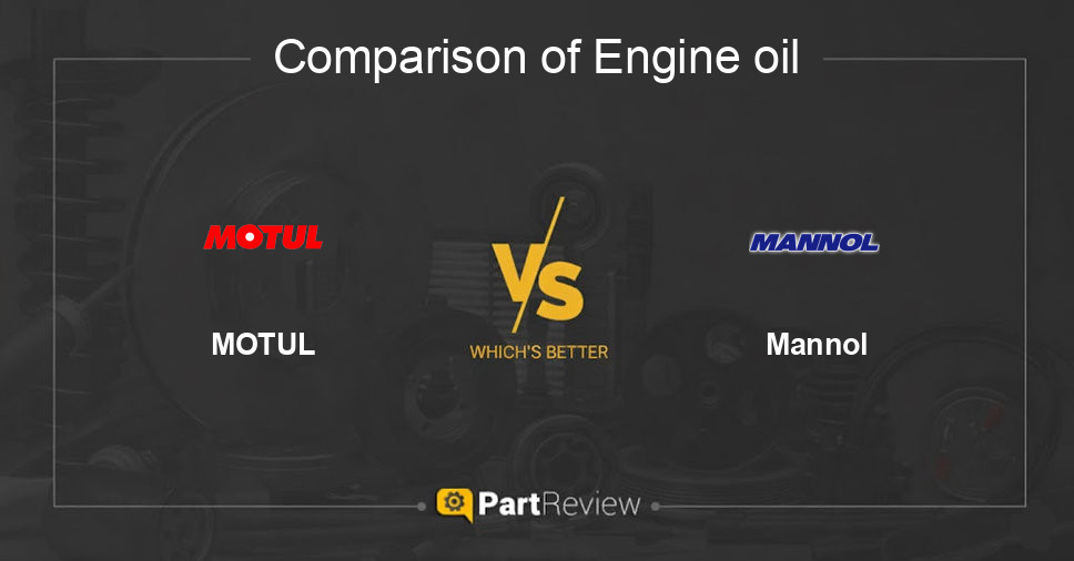 Comparison of engine oil MOTUL and Mannol
