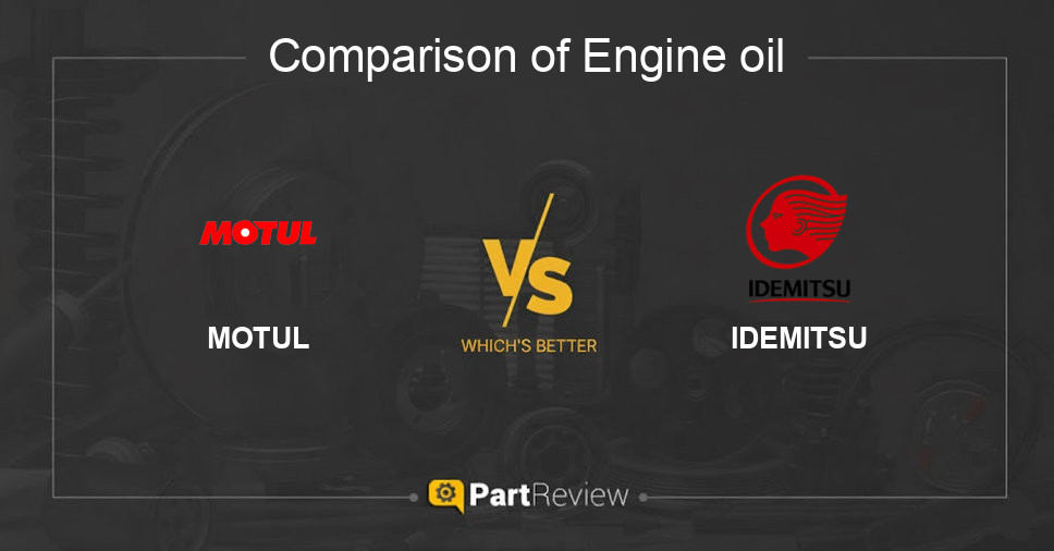 Comparison of engine oil MOTUL and IDEMITSU