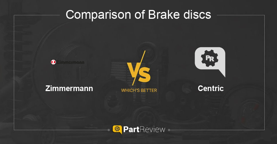 Comparison of brake discs Zimmermann and Centric