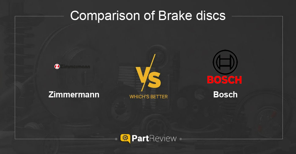 Comparison of brake discs Zimmermann and Bosch