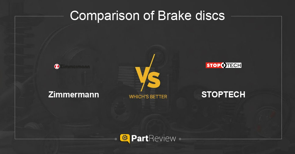 Comparison of brake discs Zimmermann and STOPTECH