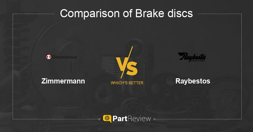 Comparison of brake discs Zimmermann and Raybestos