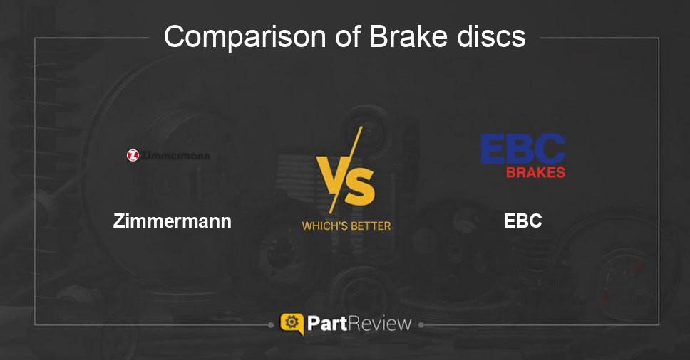 Comparison of brake discs Zimmermann and EBC