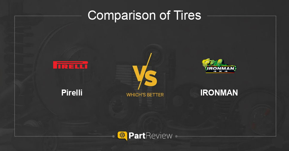 Comparison of tires Pirelli and IRONMAN