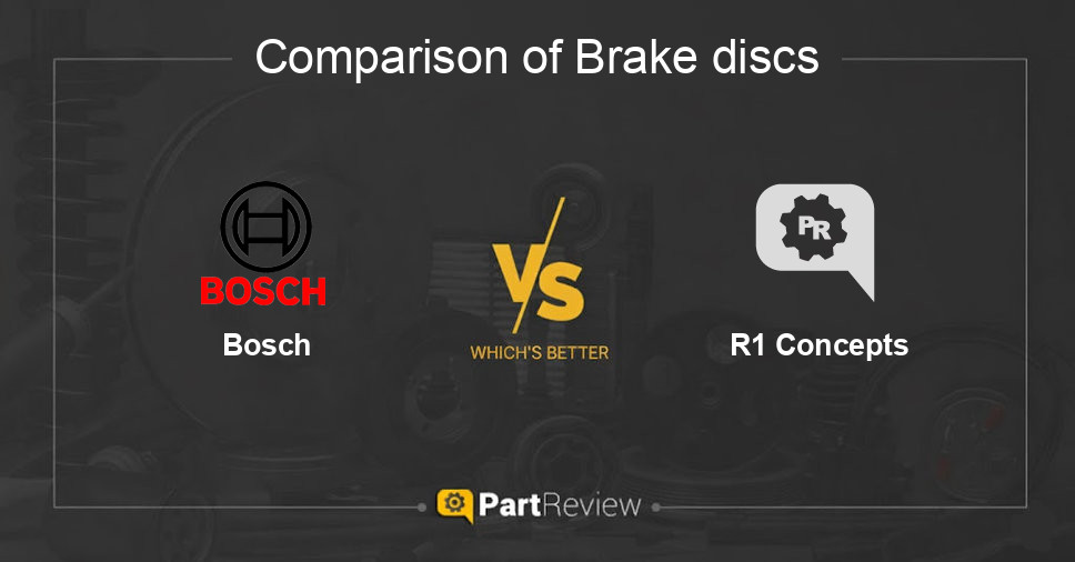Comparison of brake discs Bosch and R1 Concepts