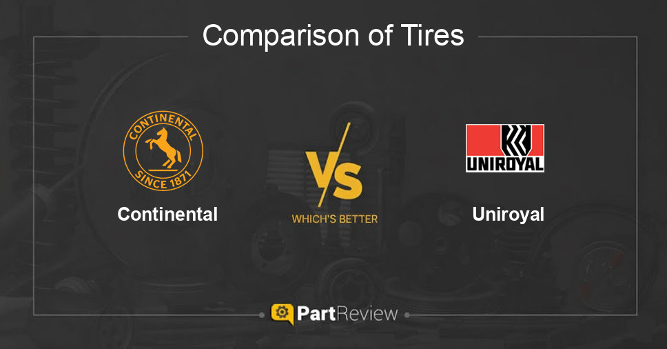 Comparison of tires Continental and Uniroyal