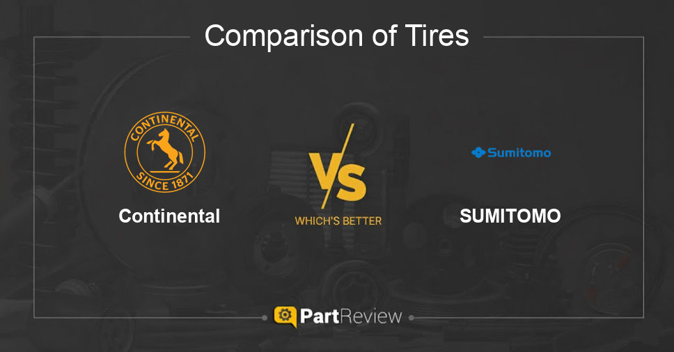 Comparison of tires Continental and SUMITOMO