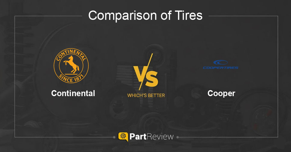Comparison of tires Continental and Cooper