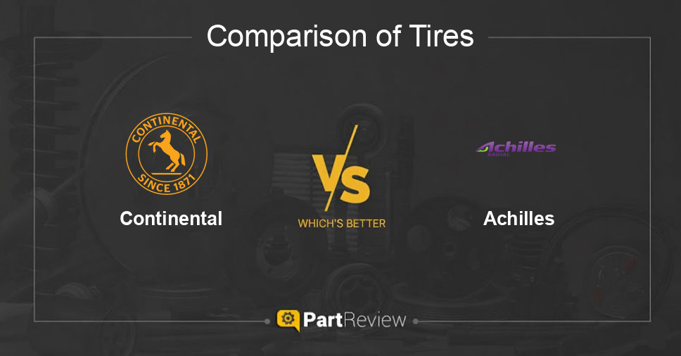 Comparison of tires Continental and Achilles