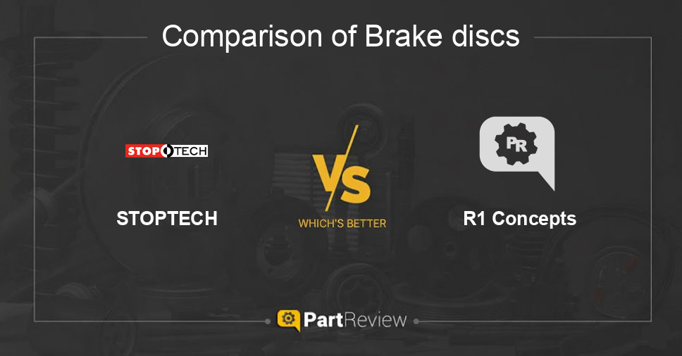 Comparison of brake discs STOPTECH and R1 Concepts