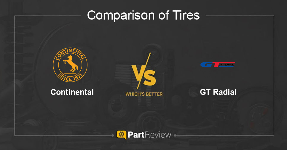 Comparison of tires Continental and GT Radial