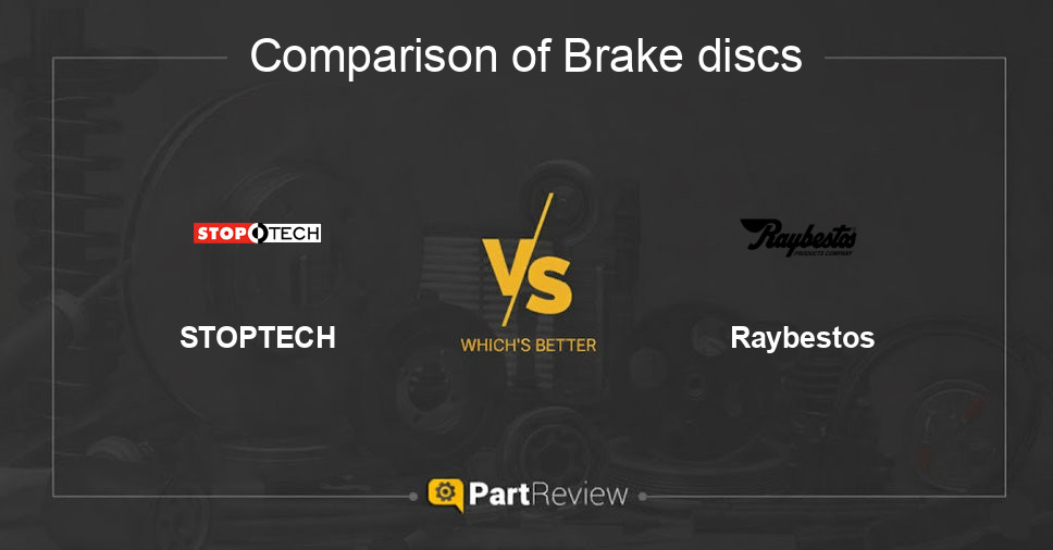 Comparison of brake discs STOPTECH and Raybestos