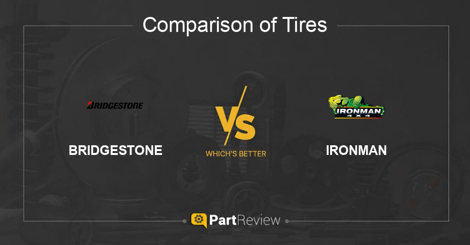 Comparison of tires BRIDGESTONE and IRONMAN